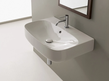 MOON - Wall-mounted ceramic washbasin by Scarabeo Ceramiche - view 2